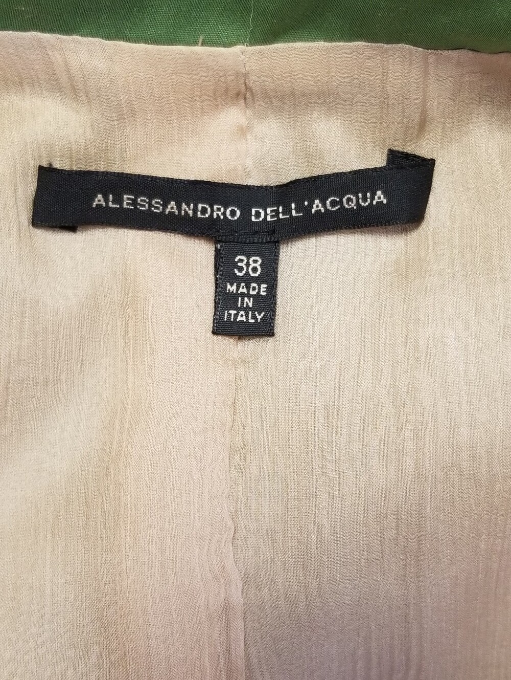 Alessandro Dell'Acqua  Green Trench Coat - Picture 11 of 16